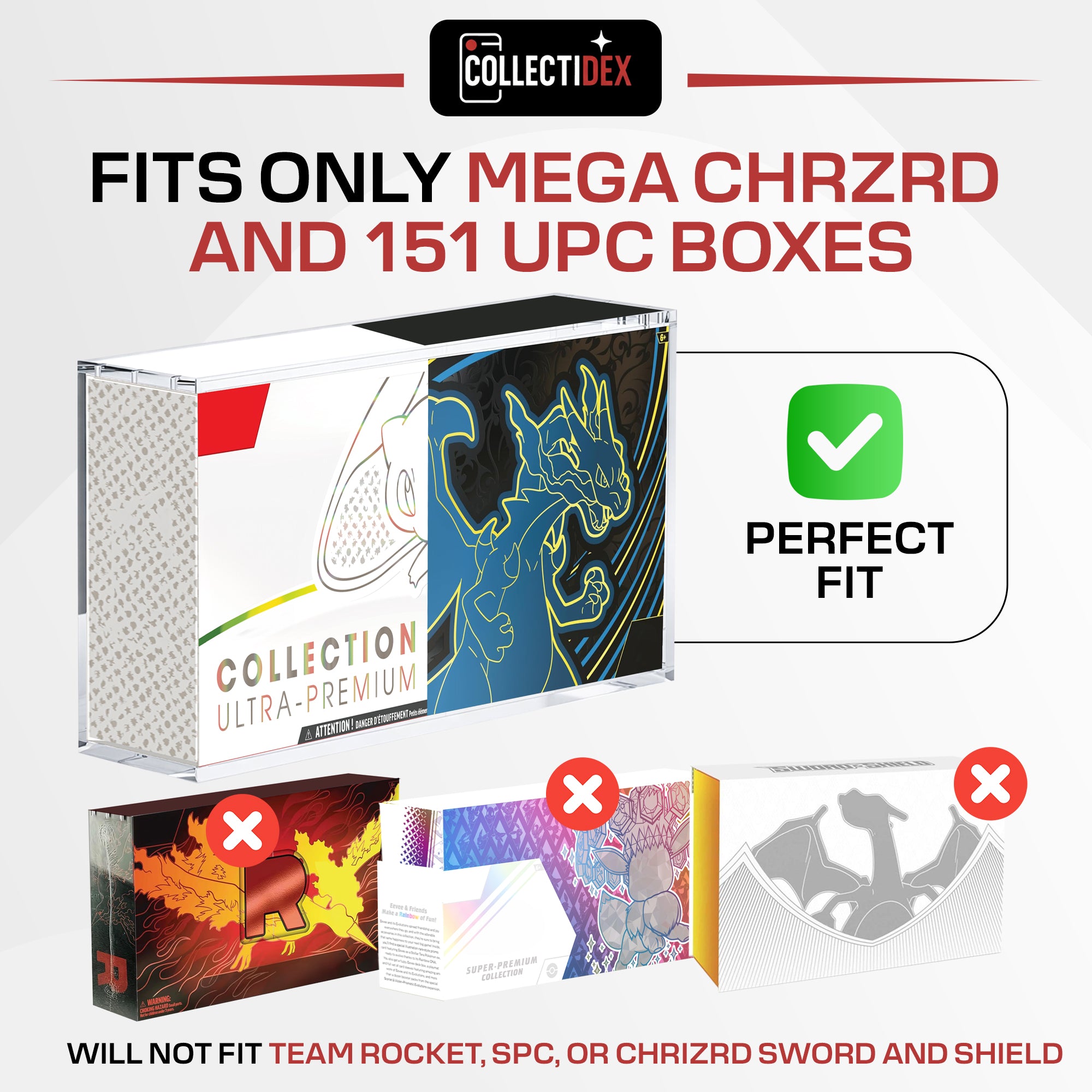 151 UPC and Mega CHARZRD Acrylic Display Case