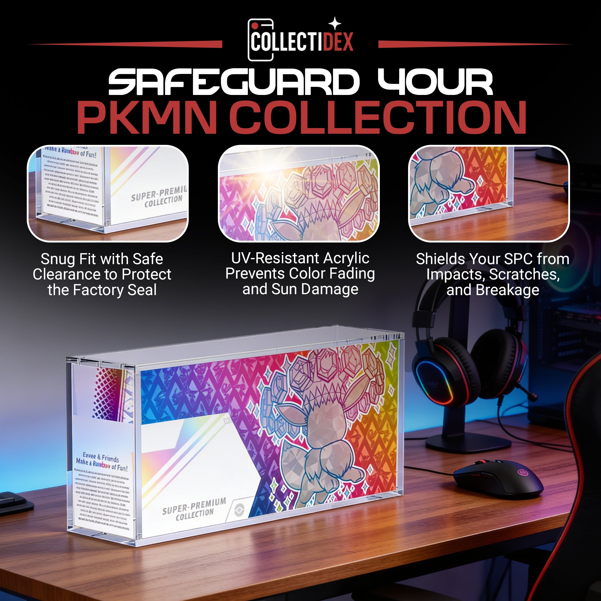 Prismatic Evolutions SPC Acrylic Case
